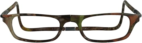Vista 2 de Clic Lentes de lectura magnéticos, patillas ajustables, lectores de computadora, originales expandibles, (M-XL, camuflaje de reyes, aumento de 2.50)