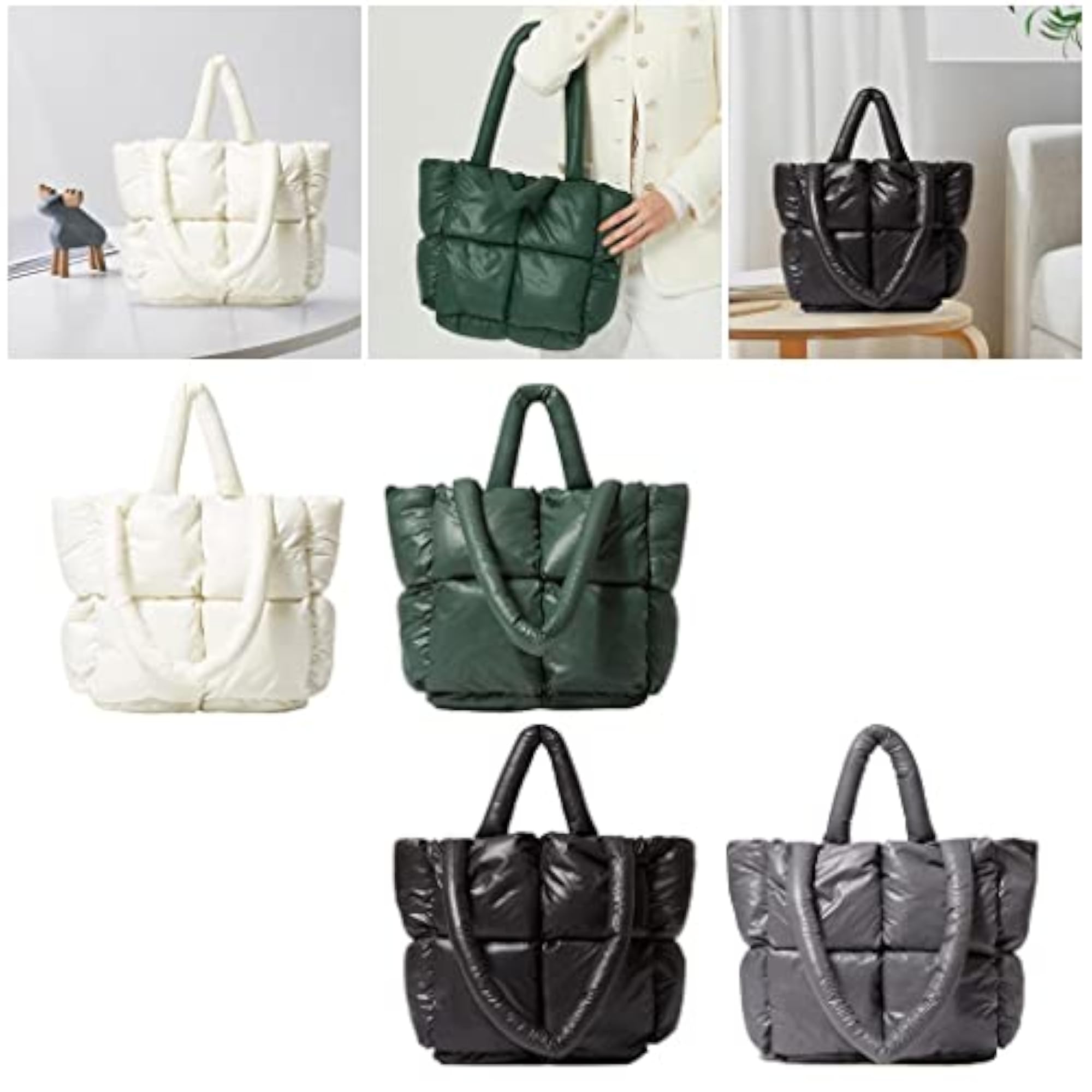 Winter Padded Shoulder Bag Handbag for Women