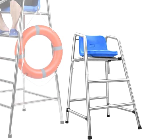 Escalera Seguridad para Piscina con Silla Salvavidas Acero Inoxidable miniatura 1