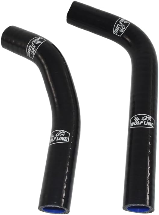 2pcs Radiator Hoses Water Coolant Tube Silicone Pipes For Yamaha YZF R3 R25 MT-03 MT03 MT-25 MT25 2015-2024 (Black)