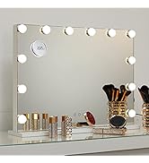 WENJION Schminkspiegel Mit LED-Beleuchtung - Faltbar & Tragbar Mit 3 Lichtfarben