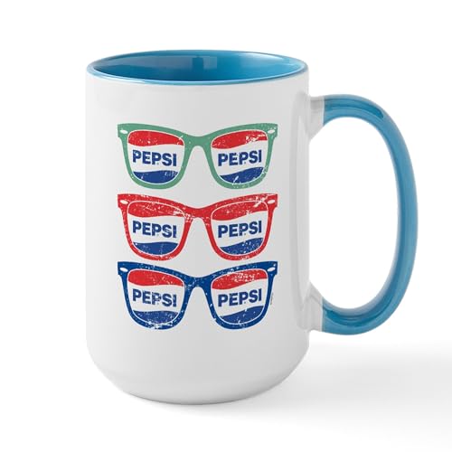 CafePress Pepsi Glasses Mugs 15 oz (444 ml) Ceramic Coffee Mug