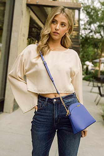 Image of FashionPuzzle Saffiano Small Dome Crossbody bag with Chain Strap