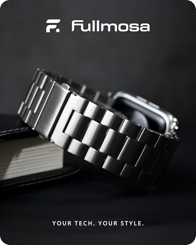 Image of Fullmosa Metal Strap with Case for Apple Watch | Fits iWatch Ultra3 /2 /1, SE3 /2 /1, Series 11 /10 /9 /8 /7 /6 /5 /4 /3 /2 /1, Stainless Steel Band for Men Women (NO WATCH)