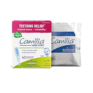Boiron Camilia Teething Drops for Daytime and Nighttime Relief of Painful or Swollen Gums and Irritability in Babies…