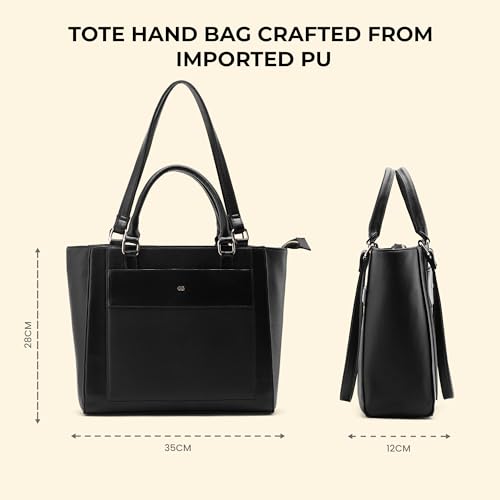 Image of Symbol Premium Women's Tote Hand Bag crafted from Imported PU | Stylish | Office Use - 14 inch Laptop