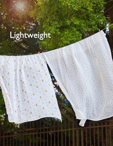 Image of Momcozy Muslin Swaddle Blankets, 4-Pack Breathable and Skin-Friendly Receiving Blankets, Best Wishes Swaddle Blanket Shower Gifts & Baby Registry Essentials, Large 47 inchx47 inch, Stellar Orbit