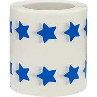 Blue Star Shape Stickers 0.50 Inch 1,000 Adhesive Labels