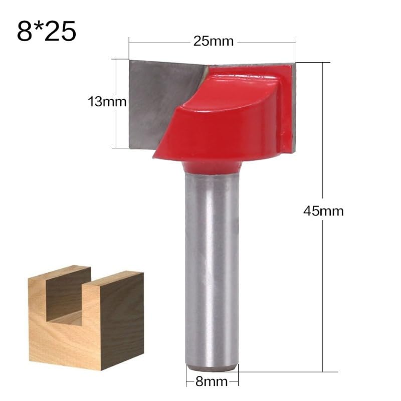 8mm Cleaning Bottom Engraving Woodworking Tools Bit Solid Carbide Milling Cutter End Mill for Wood Cutter (18mm)