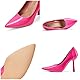 GENSHUO Einzigartige kegelförmige Stilettoabsätze – 10 cm hoch, Spitze Zehenpartie für einen eleganten und selbstbewussten Stil, Leuchtend rosa, 41 EU