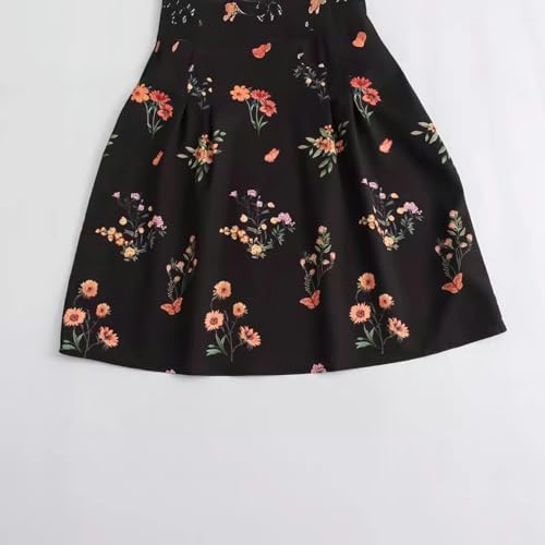 Robe épaule dénudée noire à fleurs pour vos soirées d'été - 6