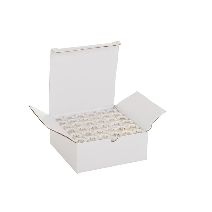 Buy Set of 144 Embroidex 90 Weight White Plastic Sided Prewound Bobbin