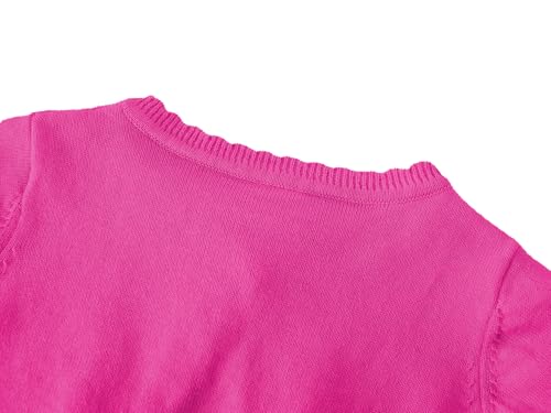 Image of Girls Bolero Cardigan Sweater Toddler Kids Long Sleeve Button Knit Shrug Cropped Cover Up Jacket Tops