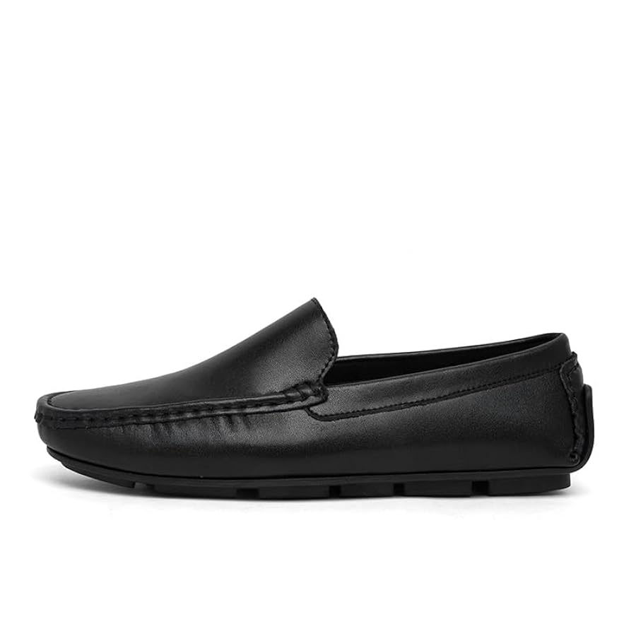 Amazon.com | Mens Loafers Square Toe PU Leather Driving