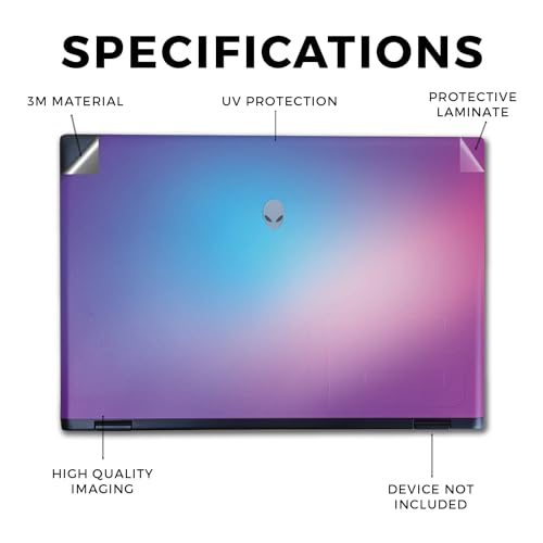 Image of Laptop Skin Compatible with Alienware M16 R2 (2024) - Royal Haze - Premium 3M Vinyl Protective Wrap Decal Cover - Easy to Apply | Crafted in The USA by MightySkins