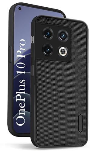 Image of Jkobi Back Cover Case for OnePlus 10 Pro (Textured Grip Design | Camera Protetion | Slim and Light Weight | Soft Touch and Feel | Black)