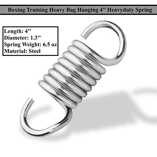 MACS Boxing Training Heavy Bag Spring for Punching Bags up to 200 lbs (4\'\' x 1.3\'\')