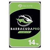 seagate barracuda pro unità disco interna da 14 tb, unità sata da 6 gb/s, 3.5, 7.200 giri/min, cache da 256 mb per pc desktop, recupero dati, st14000dmz01