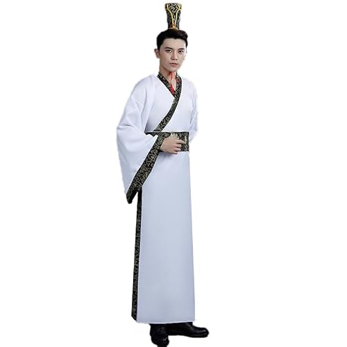 Famesale Men's # 4 Chinese Traditional Hanfu Dress New Year Oriental Ancient Performance Stage Folk Dance Costume Han Dynasty Cosplay Robe