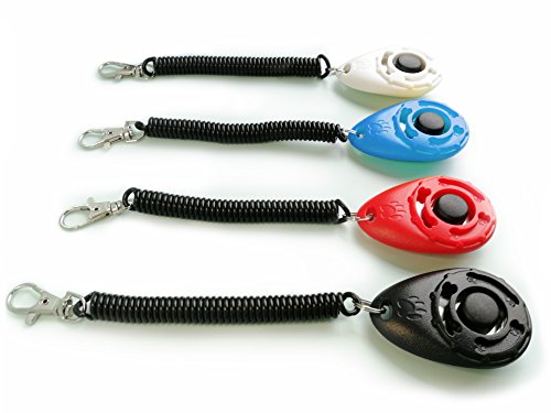 4Pcs/Pack Dog Clicker With Wrist Band, Pet Training Clicker For Pets, Dogs, Cats,Bird Training #TOP4