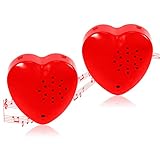 2 Pack Voice Recorder for Stuffed Animal 20 Second Red Heart Voice Recorder Valentine's Day Sound Recording Device Recordable for Plush Bears Toy
