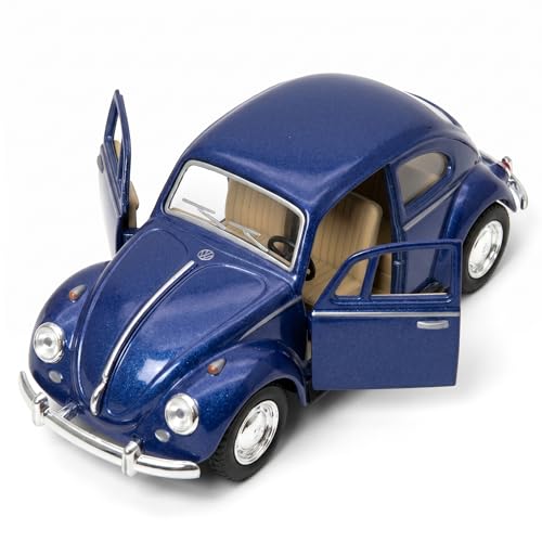 Image of Wizplex Kinsmart Volkswagen Beetle Classic 1:36 Scale Officially Licensed Die-Cast Metal Car Model - Pull-Back Action Openable Doors Vintage Collectible Toy