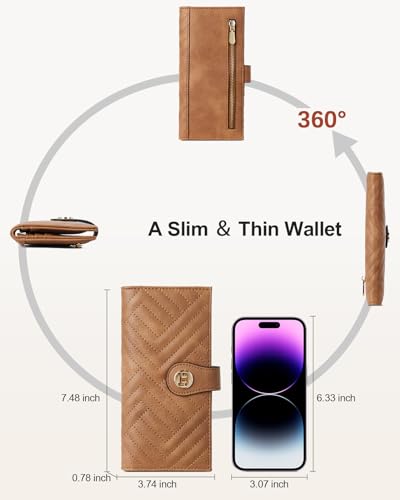 BOSTANTEN Crossbody Bags for Women ＆ Slim Wallet for Women Leather RFID Blocking Card Holder4