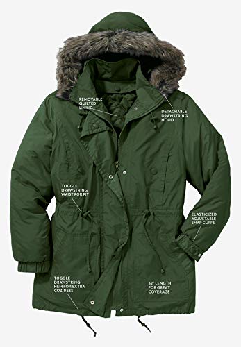 Woman Within Plus Size Quilt-Lined Taslon Anorak4