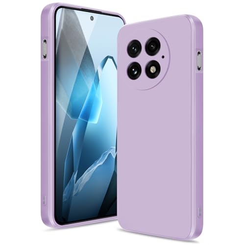 Btstring Coque pour OnePlus 13 Case, Silicone Étui Souple avec Protection de Caméra, Cover Mince Antichoc avec Microfibre Douce Anti-Rayures, Violet