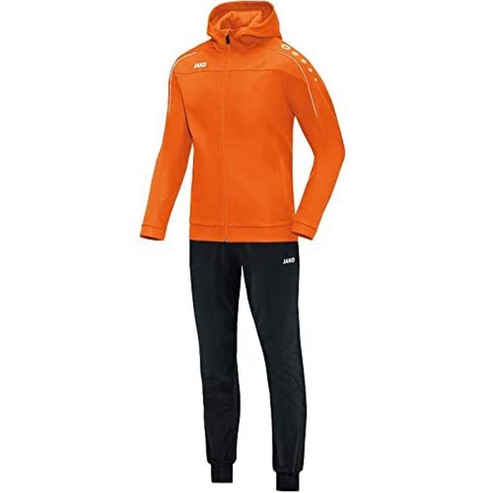 JAKO Classico M9450 Men's Tracksuit Polyester with Hood Neon Orange XXL