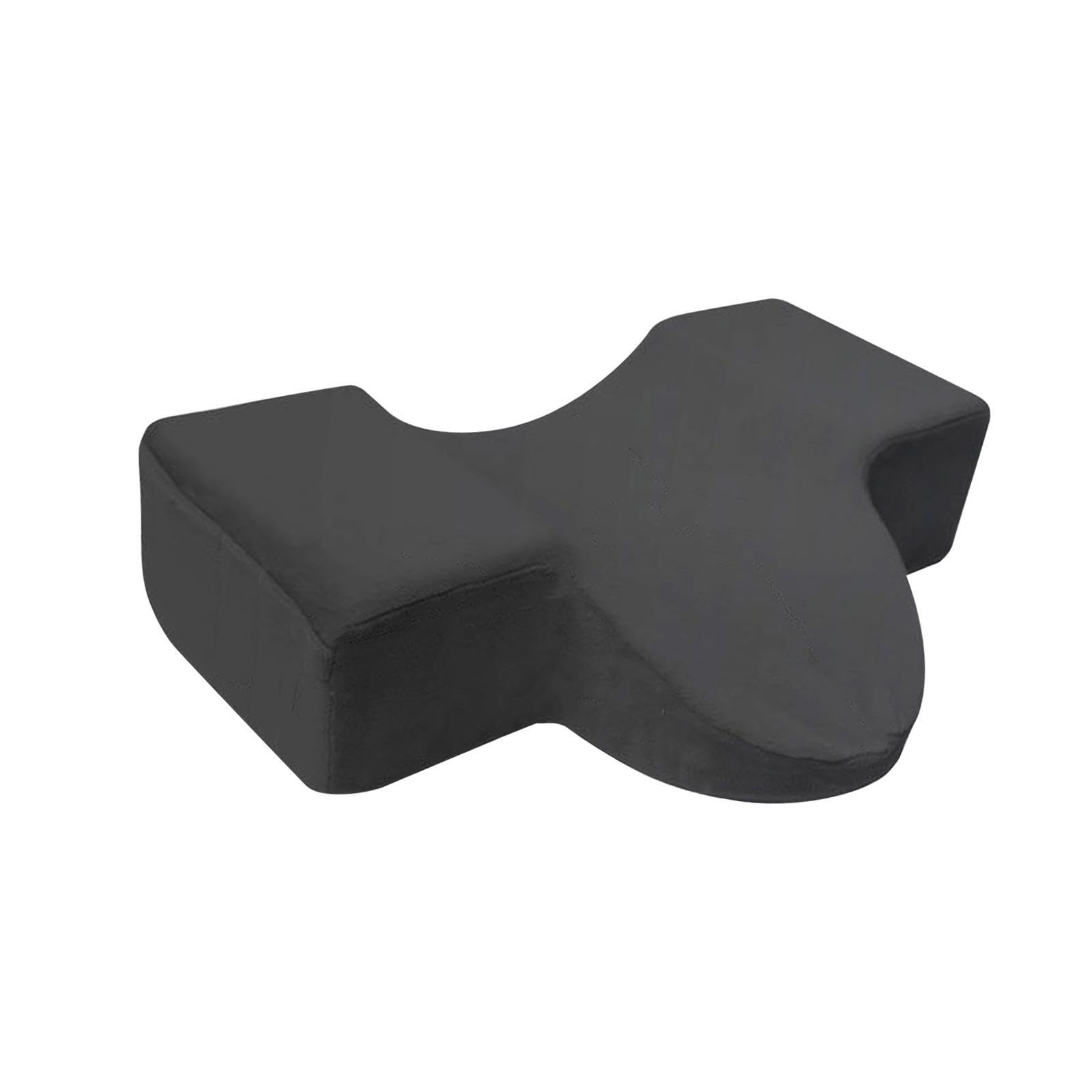 KTUXZCI Luxury Velvet Eyelash Extension Neck Pillow Ergonomic Support For Professional Beauty Treatments Providing Optimal Comfort For Clients During Lash, Black, 50x32x12cm