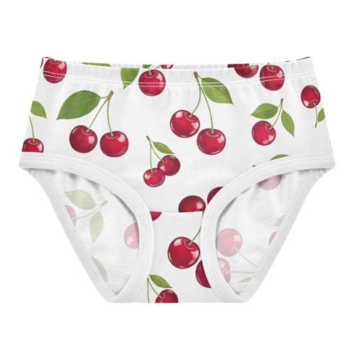 Cotton Girls Underwear Toddlers Red Cherries White Cute Panties Girl Designer Kids Briefs Undies 2t