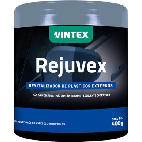 Rejuvenescedor de plásticos REJUVEX 400g, renova e protege superfícies externas de automóveis por até 30 dias