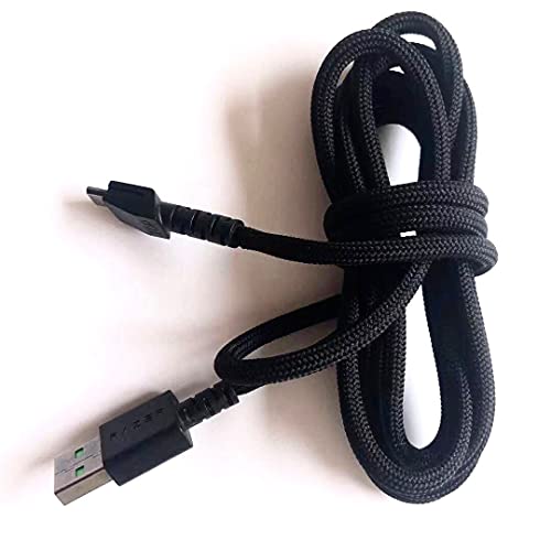 USB Câble de charge pour Razer Naga Pro, DeathAdder V2 Pro, Basilique & Viper Ultimate Hyperspeed Lightest sans fil jeu souris (noir)