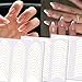 French Manicure Strips,French Tip Nail Stickers for Nails Art Designs,Self Adhesive French Tip Stickers Guide for Women Manicure(3 Moon Shape Design,24 Sheets,912 Pieces)