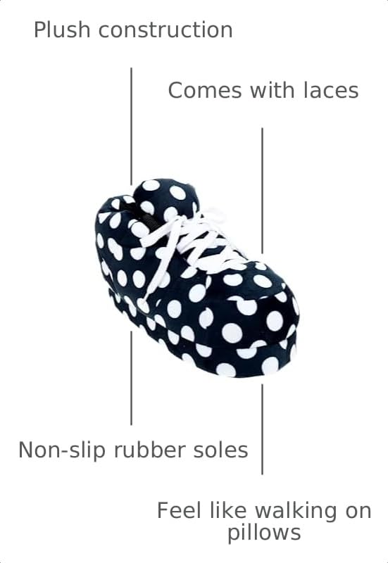 Image of Happy Feet Slippers Standard Sneaker Slippers for Men, Women, and Kids - Women Shoes, Gifts for Women, As Seen on Shark Tank - Classy Oversized House Slippers for Women with Non-Slip Rubber Soles
