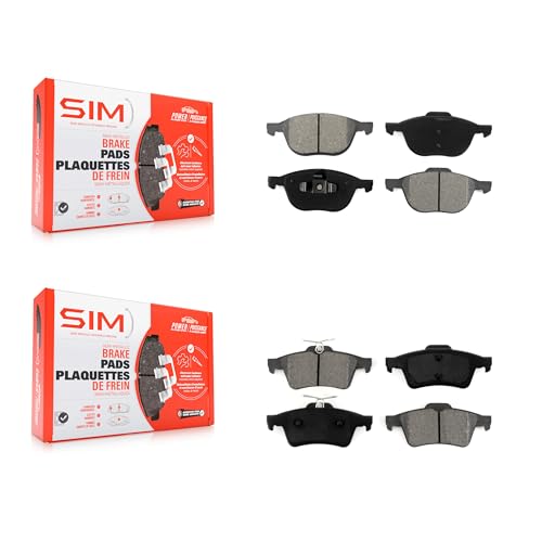SIM Front Rear Semi-Metallic Brake Pads Kit Replacement For Ford Mazda 3 Escape Focus 5 EcoSport Volvo C-Max S40 C30 Transit Connect V50 C70 Sport KSM-100023 by SIM - Used condition - CA$26.00