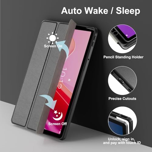 Image of Compatible for Lenovo Tab M11 Case with Pen Holder, Smart Flip Cover with Auto Sleep /Wake, Trifold Stand Protective Cover for Lenovo Tab M11 11 inch Tablet (Lavender)