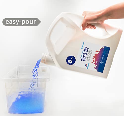 Wisesorb 48 Lbs Indicating Silica Gel Beads (Blue To Pink), Reusable Dessicant Dehumidifiers Desiccant Moisture Absorbers, 6 Pack Of 8 Lbs #TOP1