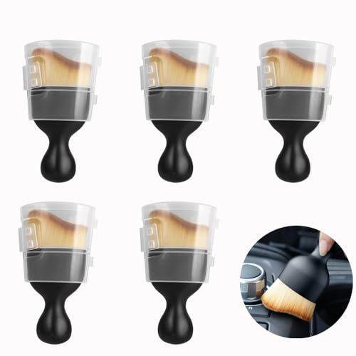 サムコス 洗車ソフトブラシ ディテール 柔らかい ホイールブラシ エアコン吹き出し口用 クリーニングツール 洗車用品 隙間掃除 ふきだしぐち 洗濯ツール 洗車ブラシ (5個入り)