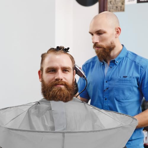 Housoutil Capa de Corte de Cabello Impermeable para Adultos Talla Mediana Capa de Peluquero para Salón Blanca miniatura 4