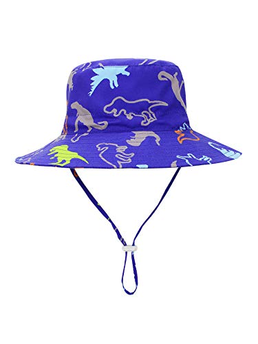 Image of Baby Sun Hat UPF 50+ Sun Protective Toddler Bucket Hat Summer Kids Beach Hats Wide Brim Outdoor Play Hat for Boys Girls