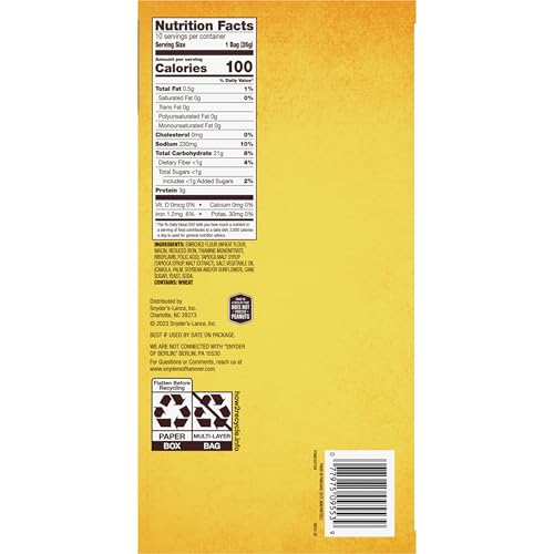 Image of Snyder's of Hanover Mini Pretzels, 10 Count 0.92 Oz