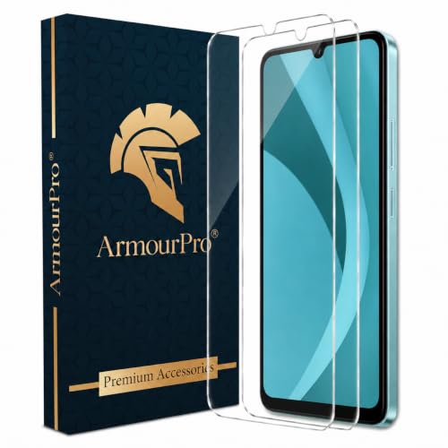 Image of ArmourPro 3D Borderless Tempered Glass for Poco C71, Poco C75 and Poco M7, Set of 2 HD Clear Screen Protectors with 3D Curved Edges, 9H Hardness, Oleophobic Coating, Case Friendly
