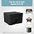 SHINESTAR 36 Inch Square Fire Pit Cover, Fits for 32-36 Inch Outdoor Fire Table Cover, Waterproof and Windproof, 36 x 36 x 24 Inch, Black