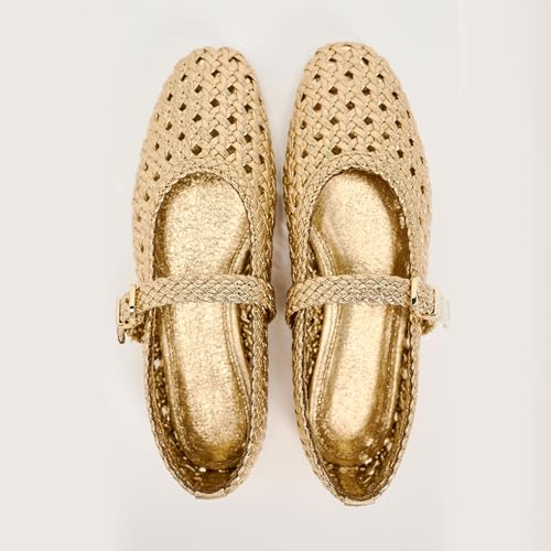 Woven Flats for Women Breathable Mesh Ballet Flats with Cute Bows, Dressy Fishnet Shoes with Round Toe for Comfort and Style4