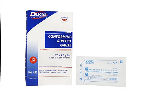 Dukal Conforming Stretch Gauze, Sterile, 1" W x 4.1 yd. L, White (12 Bags of 8) (Pack of 96) miniatura 4