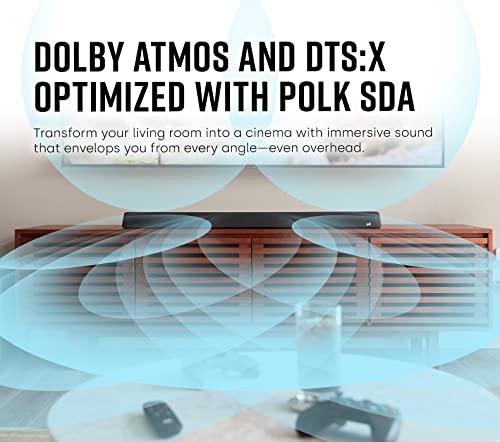 Image of Polk Audio MagniFi Max AX 5.1.2 Channel Sound Bar with 10 inch Wireless Subwoofer, Dolby Atmos and DTS:X Certified, Polk's Patented VoiceAdjust & SDA Technologies, TV Speakers, Easy Setup, Black