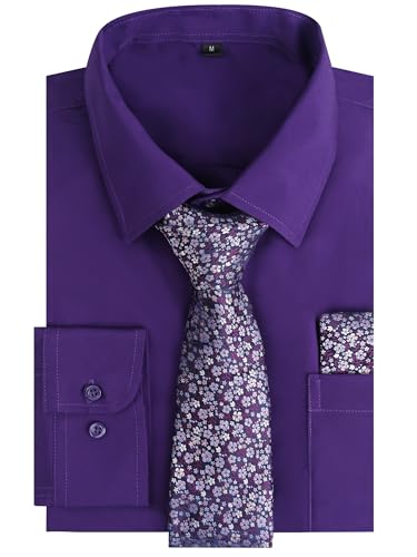 Image of Alizeal Mens 3 Pcs Long Sleeve Shirts Set