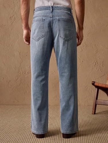 Image of KOTTY Men's Bell Bottom Jeans || Bootcut Denim | Wide Leg Flared Jeans for Men || High Waist Stretchable Retro Fit || Cotton for College Casual